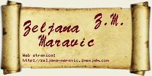 Željana Maravić vizit kartica
